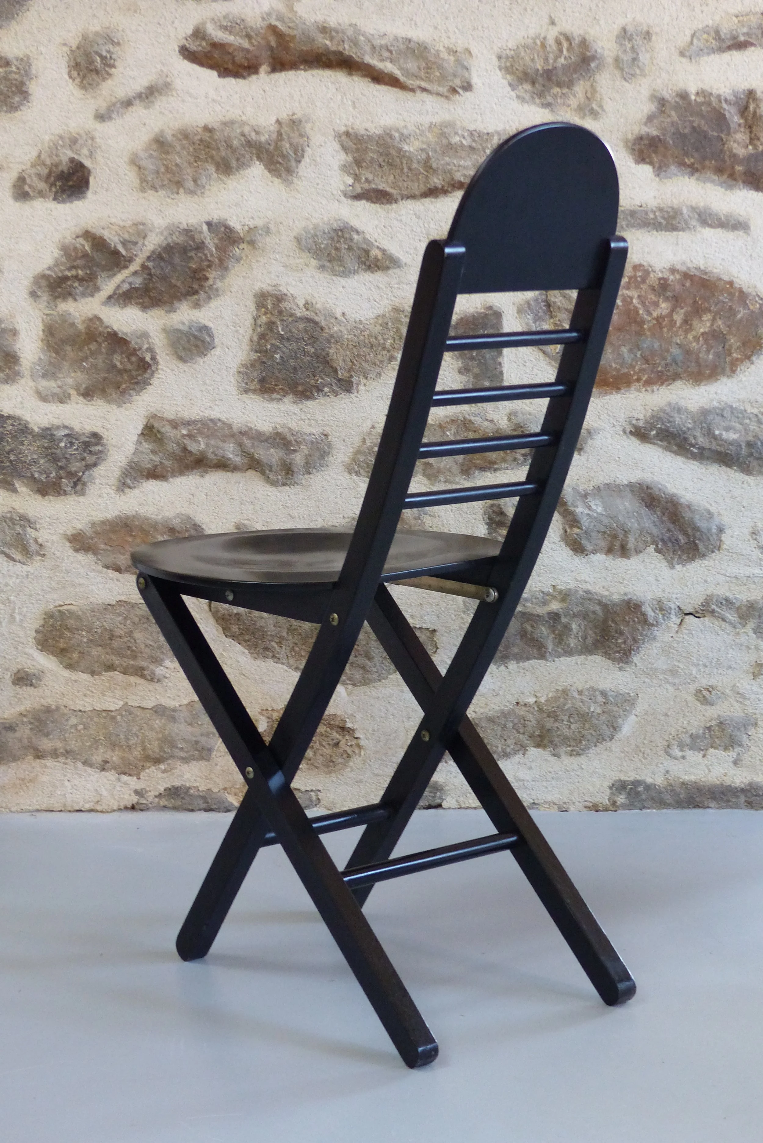 4 chaises pliantes Italie Années 1980