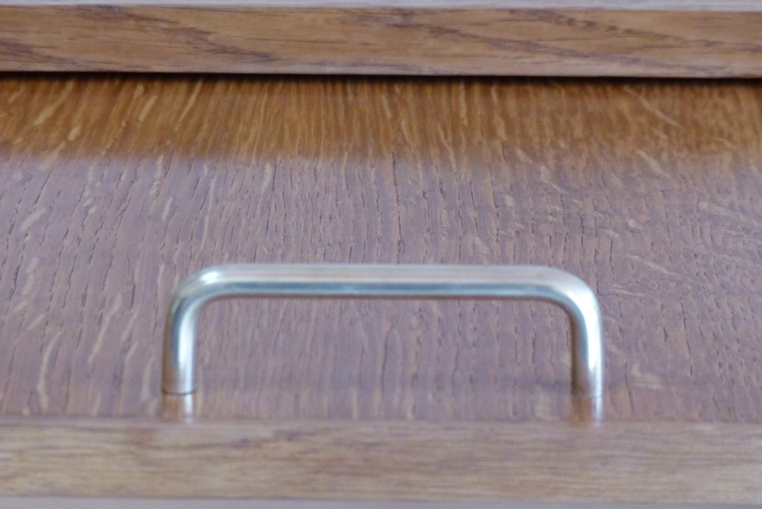 Meuble en chêne, formica et métal France Années 1950