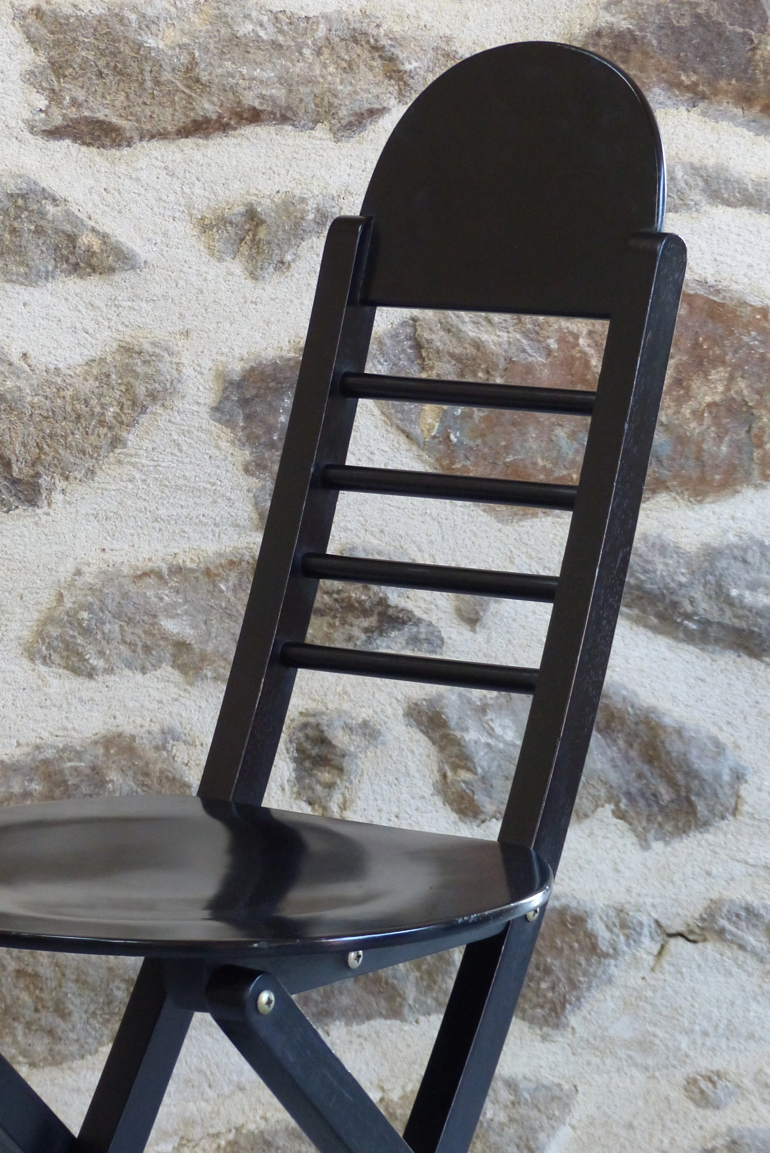 4 chaises pliantes Italie Années 1980