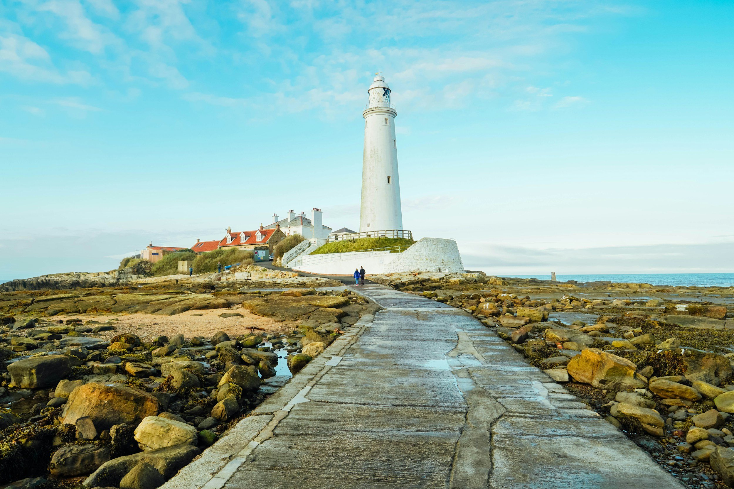 St Mary's Lighthouse and causeway near Whitley Bay