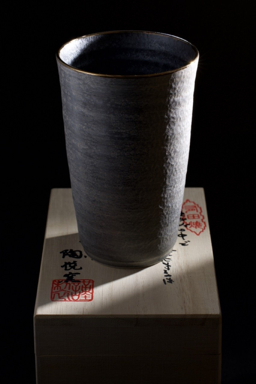 Artisan ceramic cup commercial product photography.