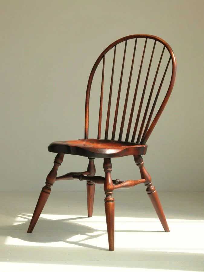 Windsor Hoop Back Side Chair Cranberry finish — Windsor Chairmakers