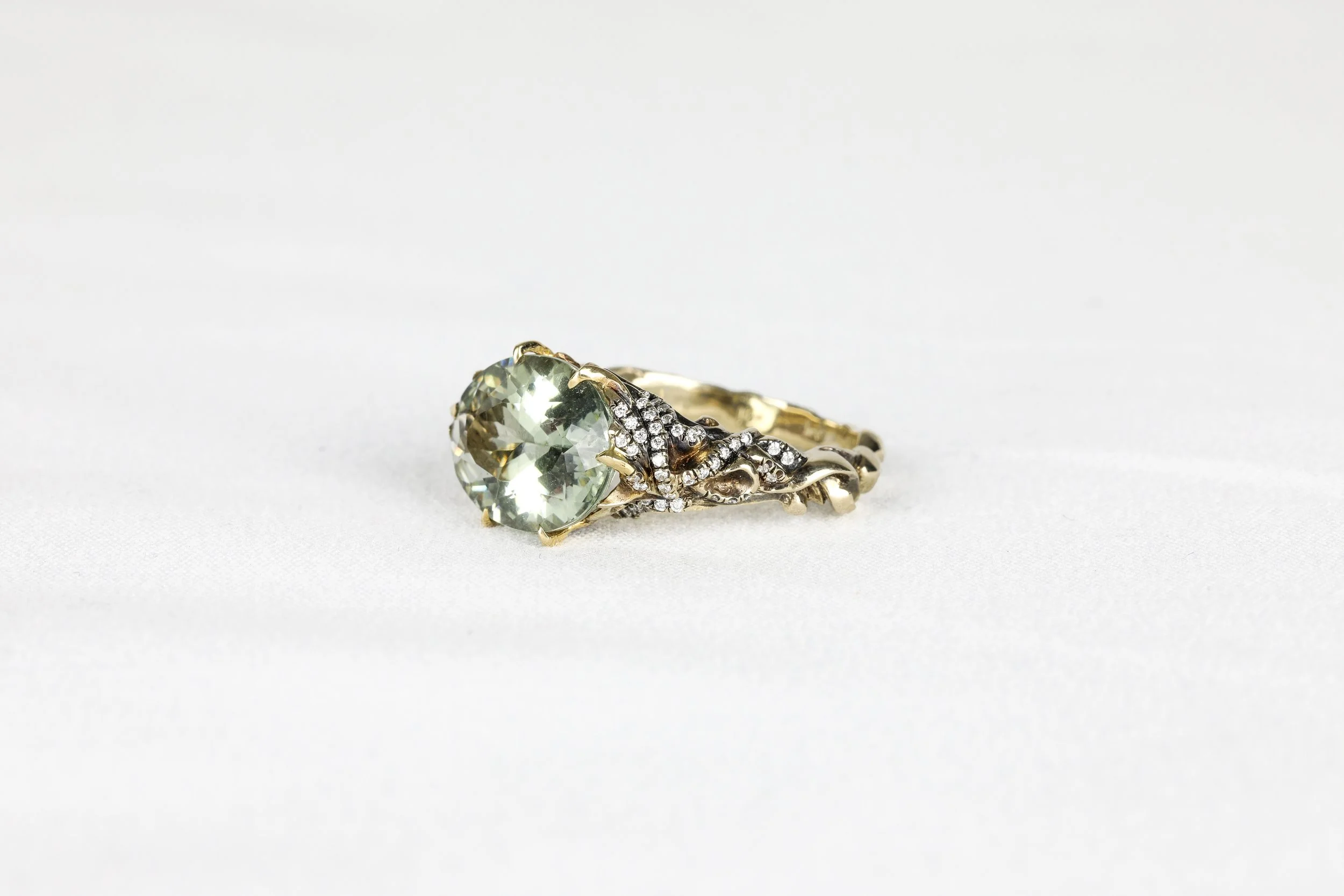 Green Amethyst Ring