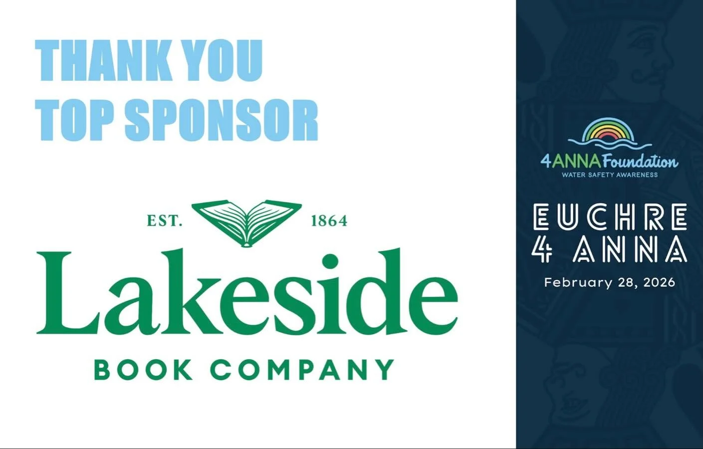 Huge shoutout to our Top Sponsor Lakeside Book Company! 📚 

Thank you for always showing up to our events and supporting our mission to protect those around water! 💦 🙌💚