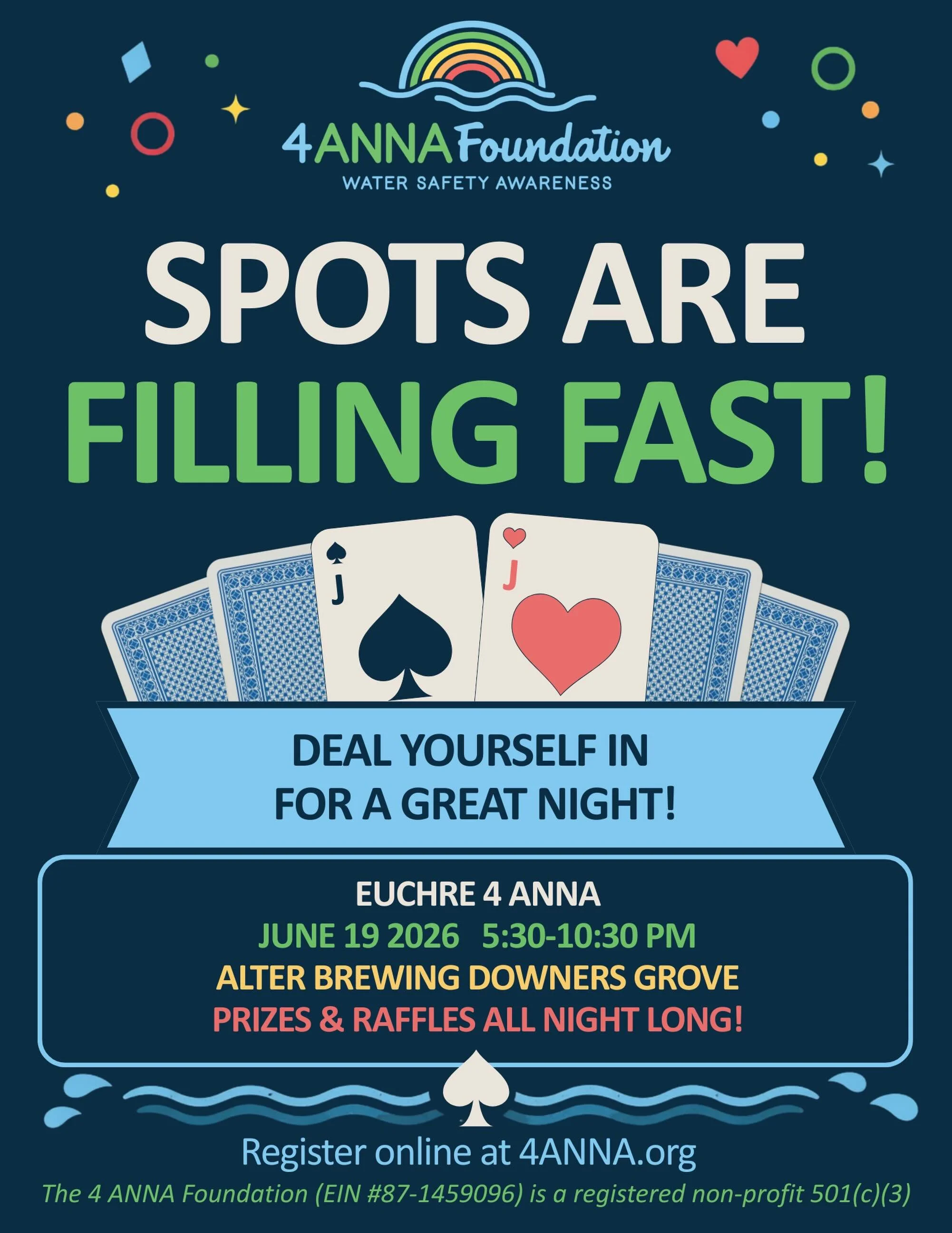 &clubs;️ SIGN UP FOR EUCHRE 4 ANNA! &hearts;️

You won&rsquo;t want to miss this fun night in support of 4 ANNA! 🔗 in bio

WHAT TO EXPECT:

&bull; Keep the same partner all night
&bull; Players must be 18+
&bull; Choose your bracket when purchasing 
