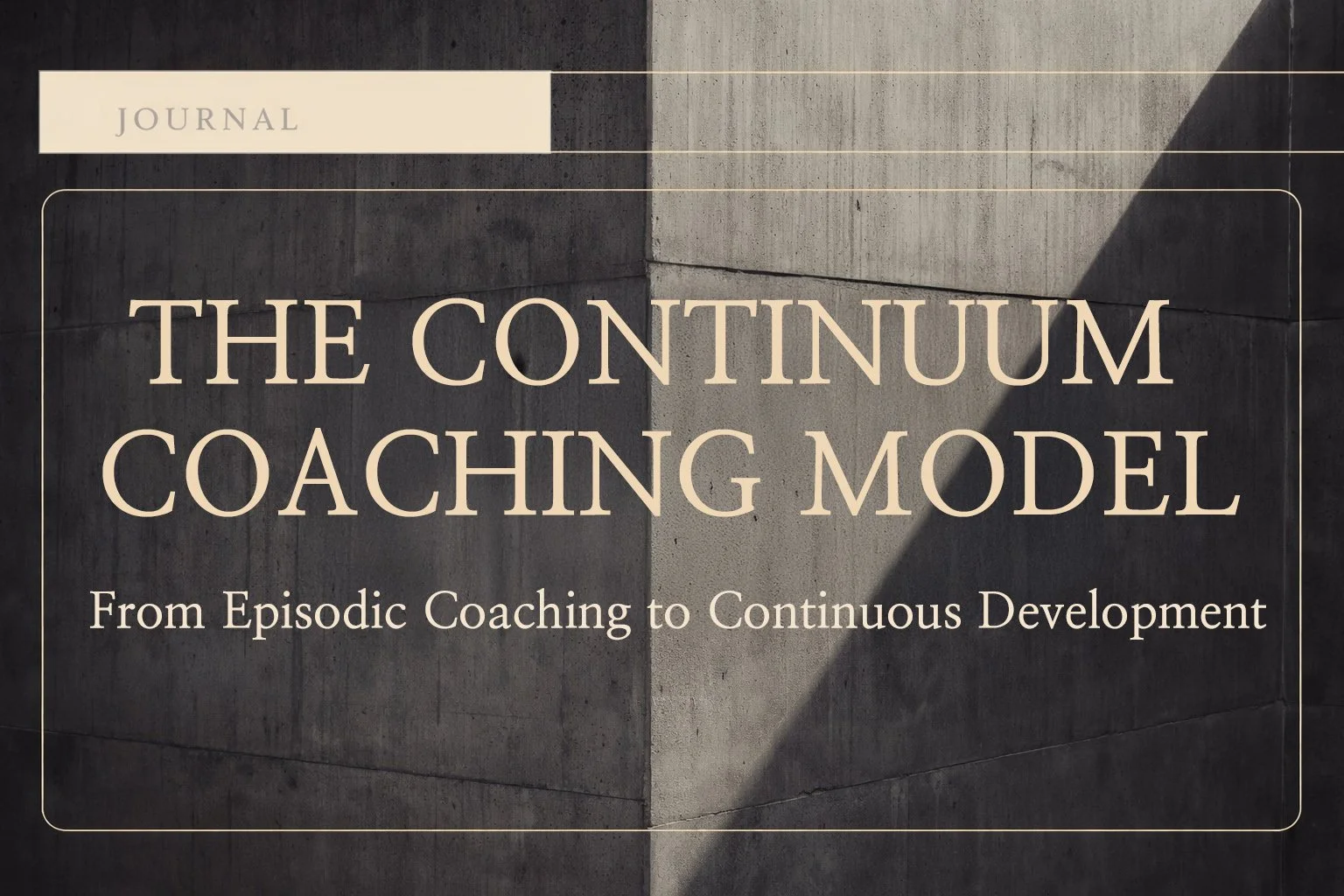 The Continuum Coaching Model