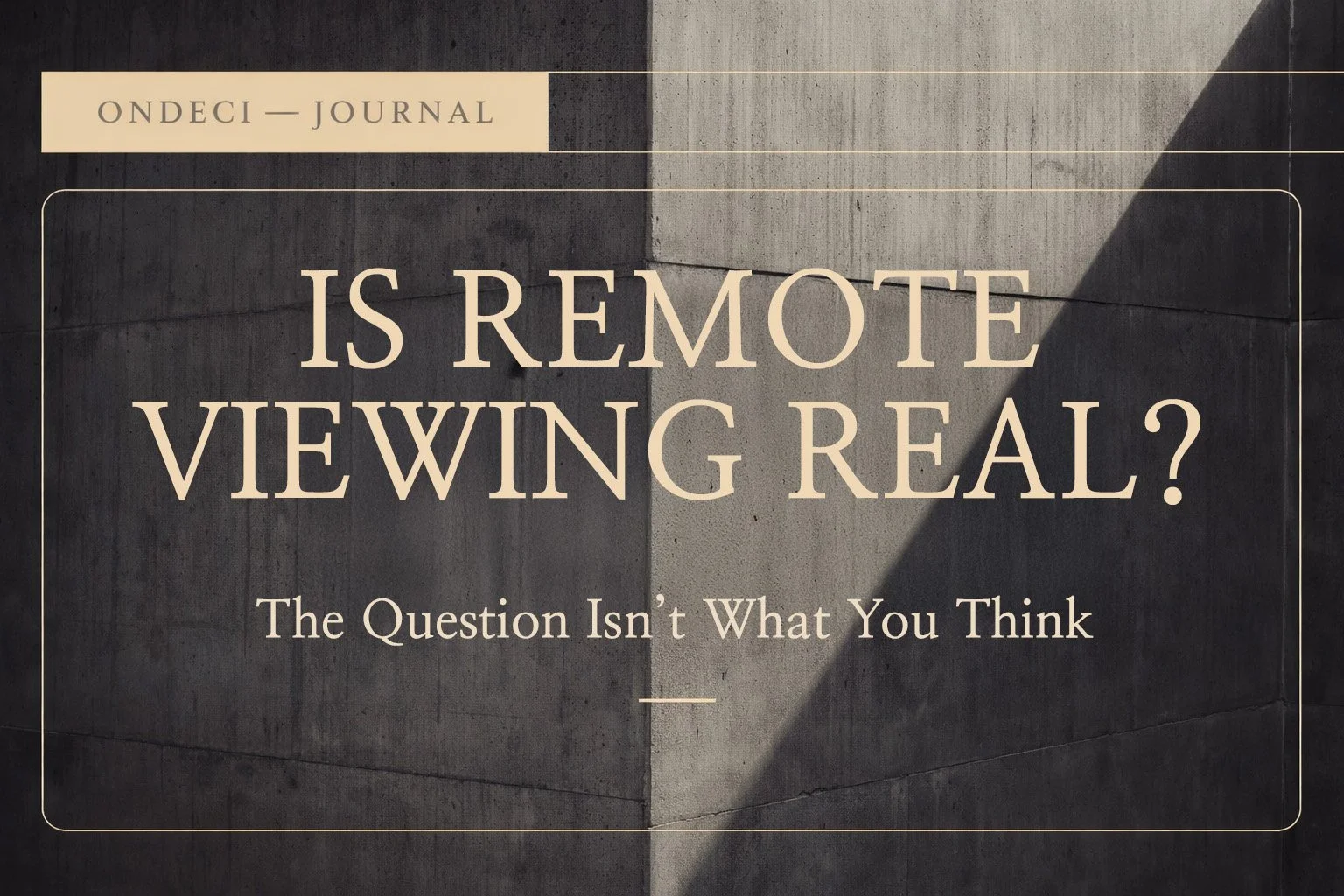 Is Remote Viewing Real?