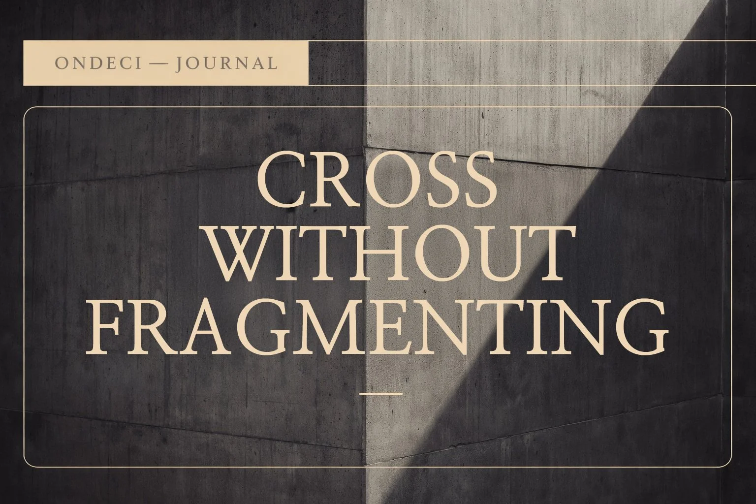 Crossing a Threshold Without Losing Yourself