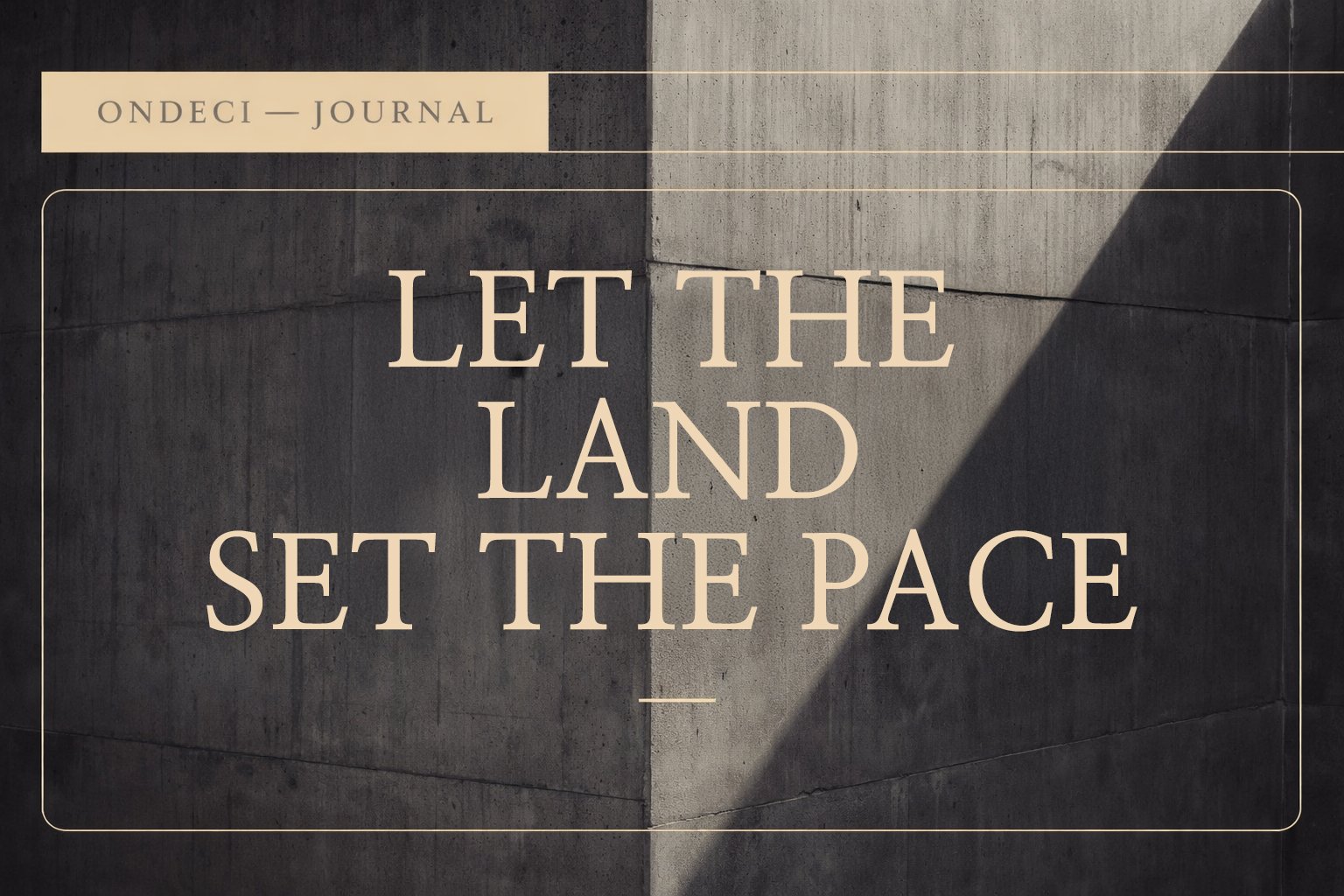 Walking as Method: Letting the Land Reorganize Perception