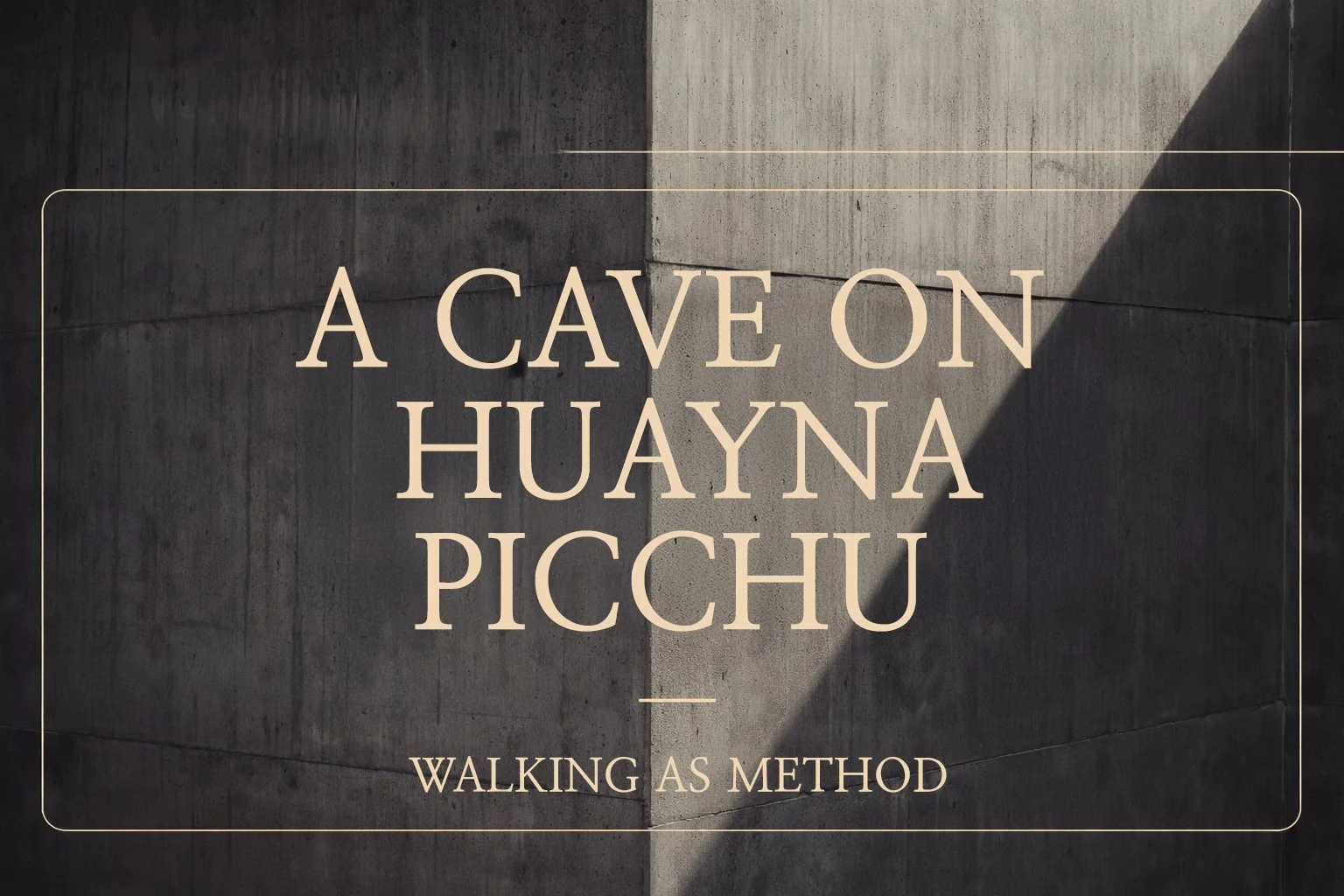 A Cave on Huayna Picchu