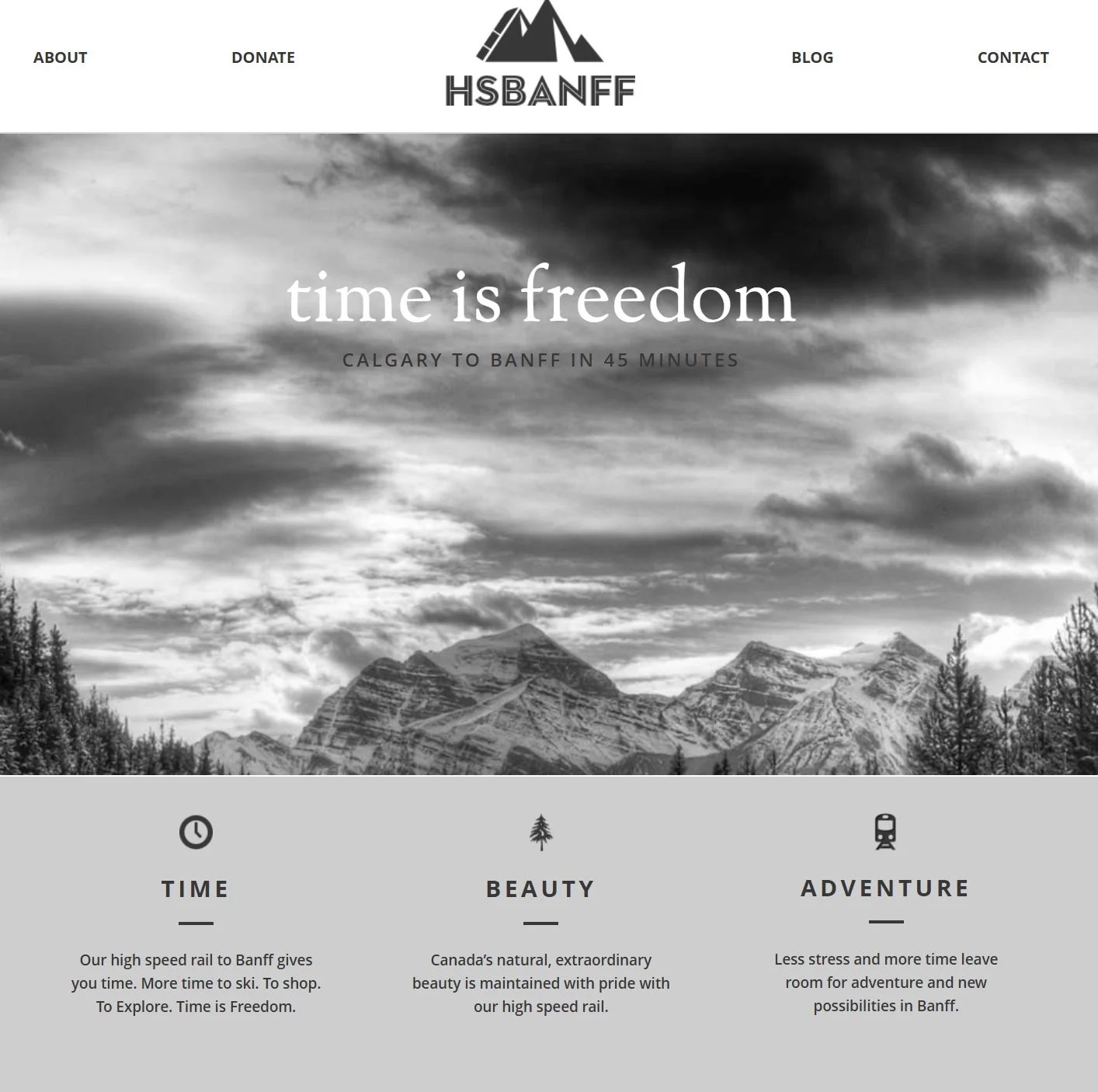 HSBanff — High-Speed Rail from Calgary International Airport to Banff