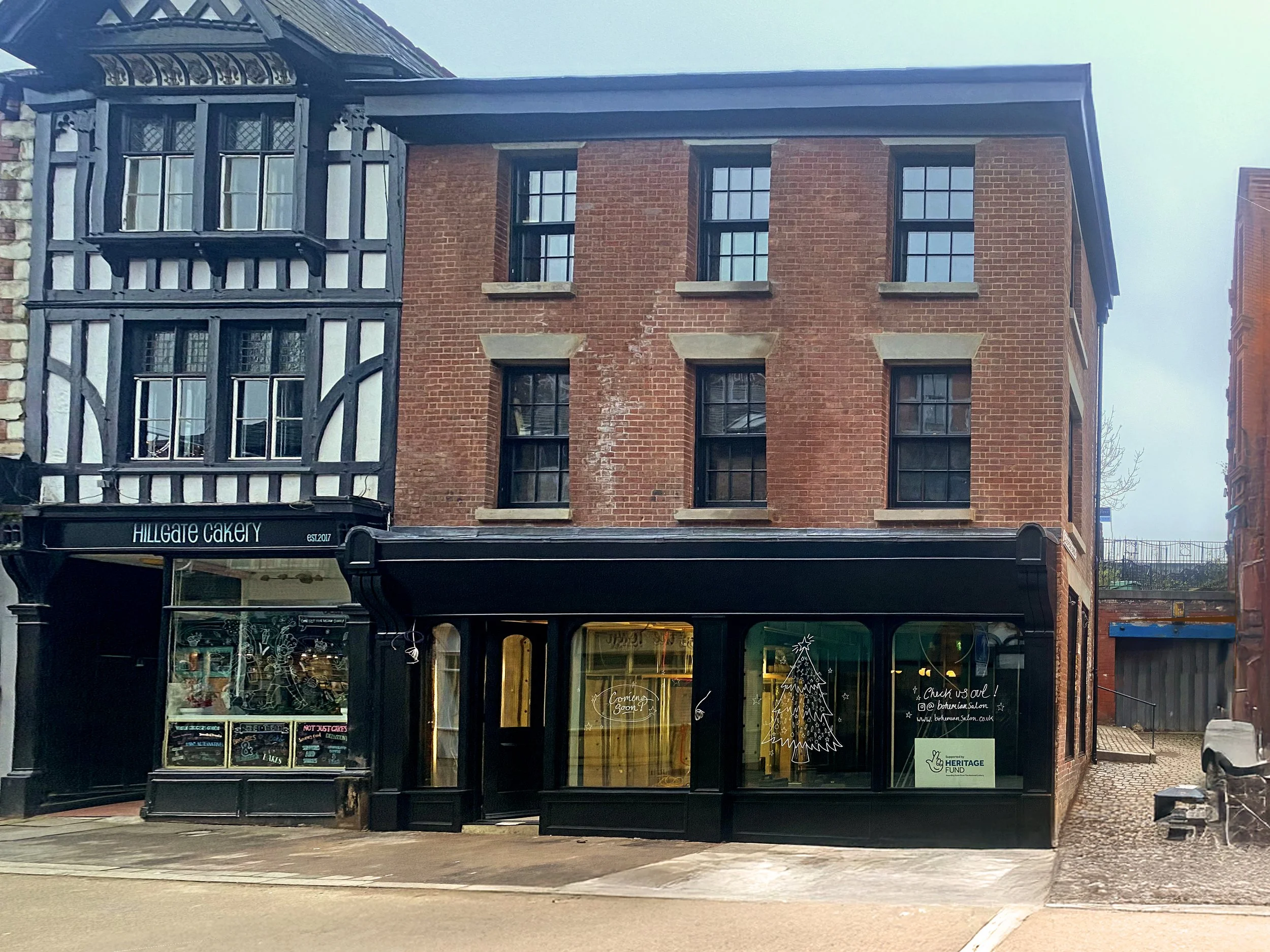 Lower Hillgate, The Underbanks, with red brick exterior and black trim.