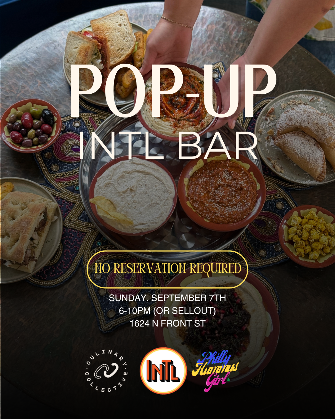 Philly Hummus Girl Pop-Up Dinner Service - INTL Bar
