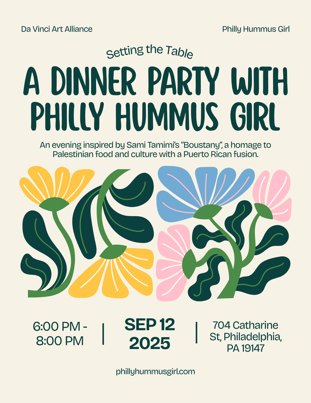 Setting The Table: A Dinner Party with Philly Hummus Girl