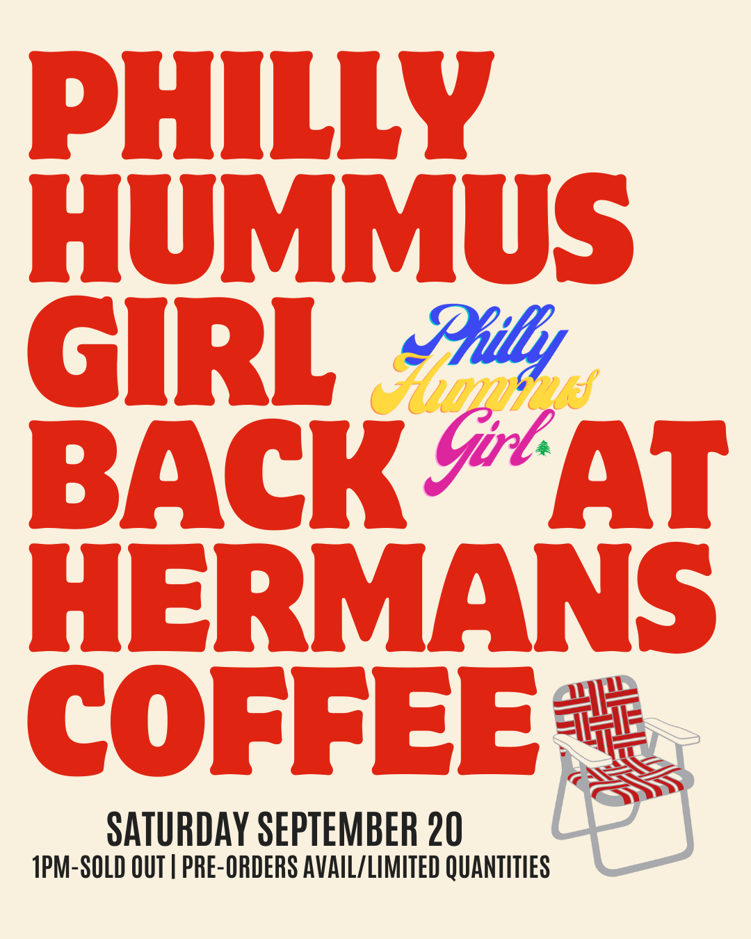 Philly Hummus Girl is BACK at Hermans Coffee!