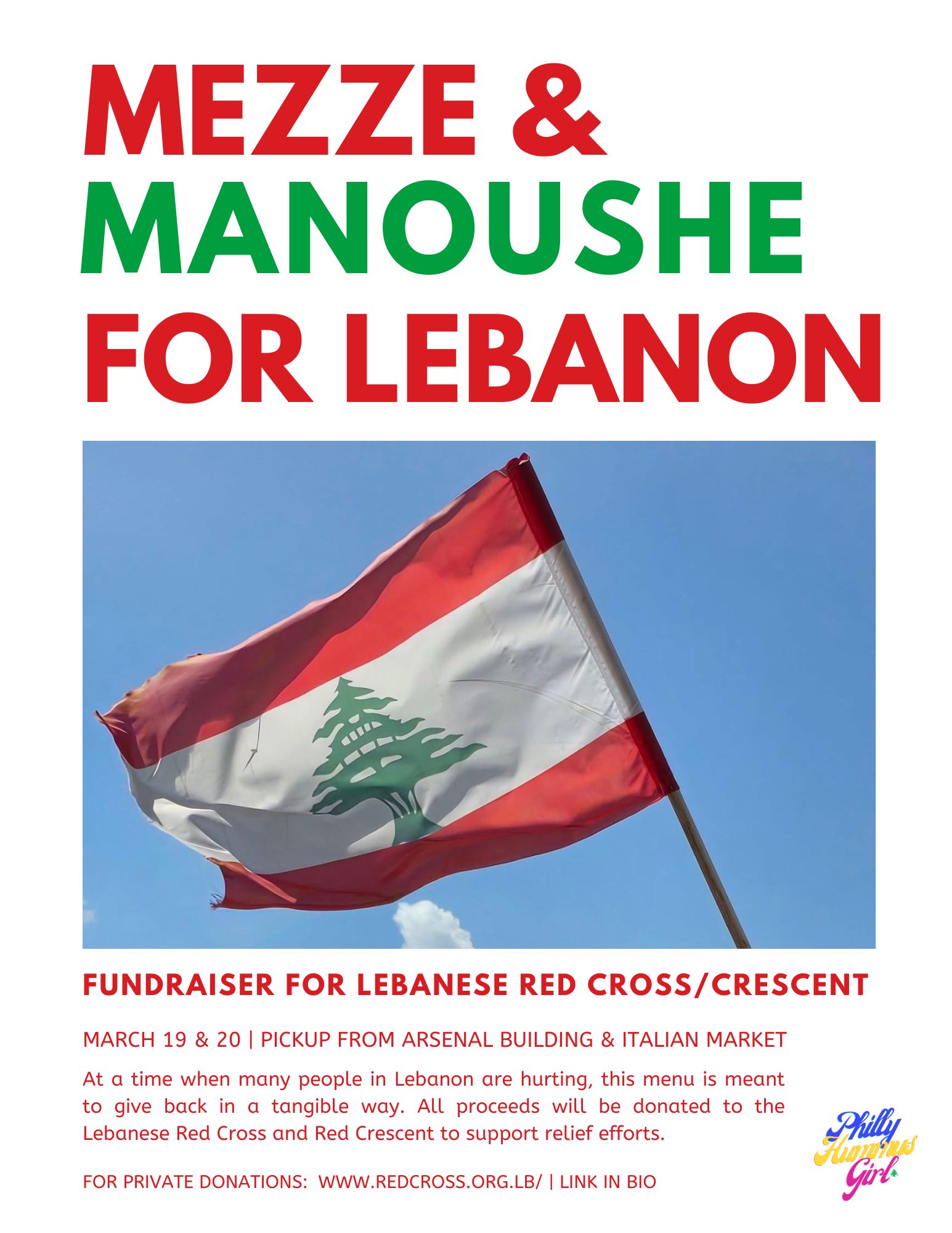 Fundraiser for Lebanese Red Cross/Crescent