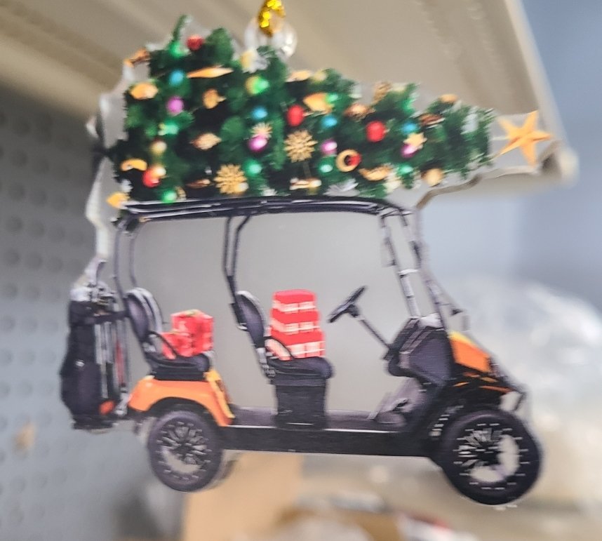 Golf Cart Christmas Orniment