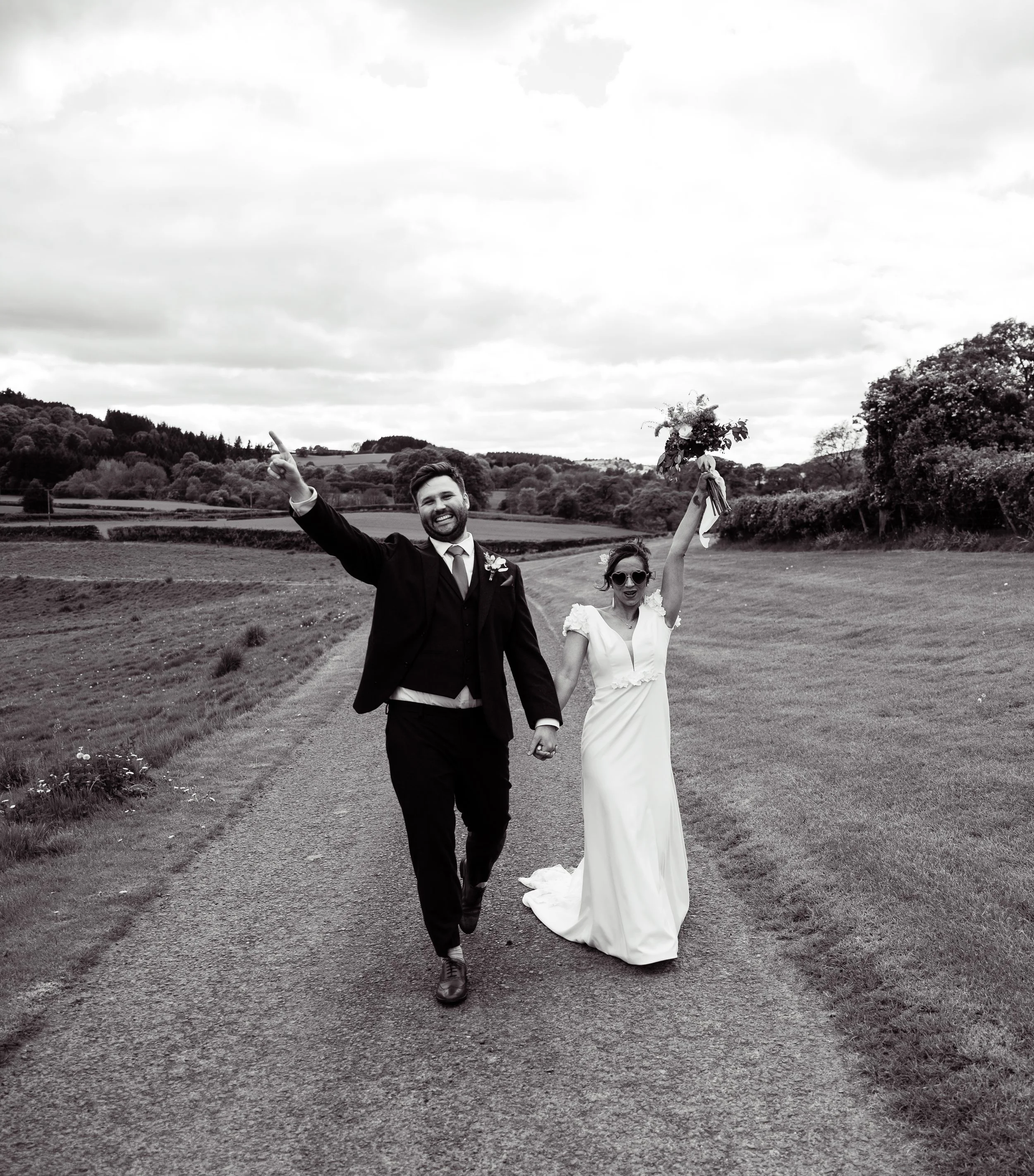 Saphia and Dan on their wedding day