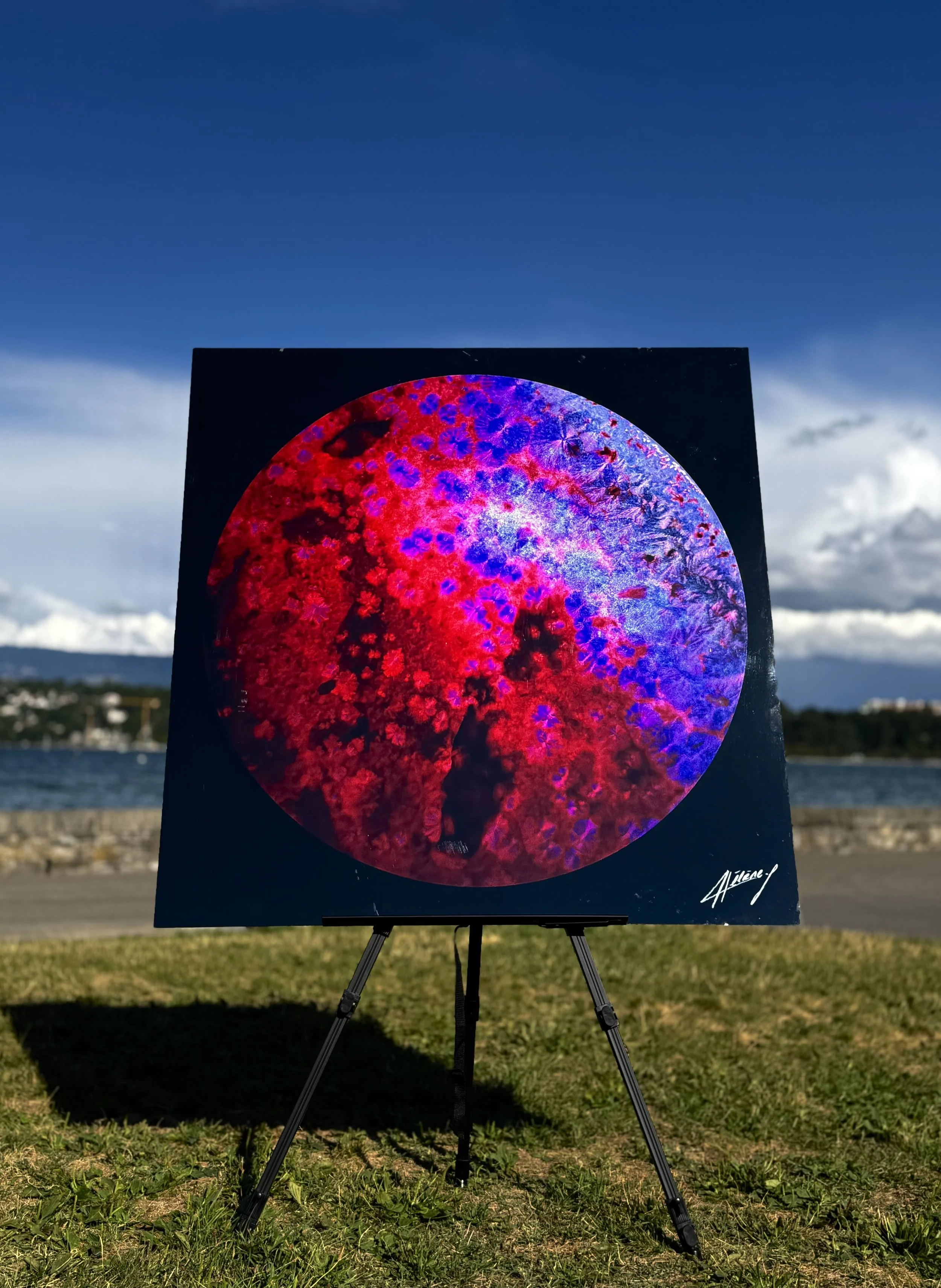 Vernissage en plein air – Helnium au bord du lac