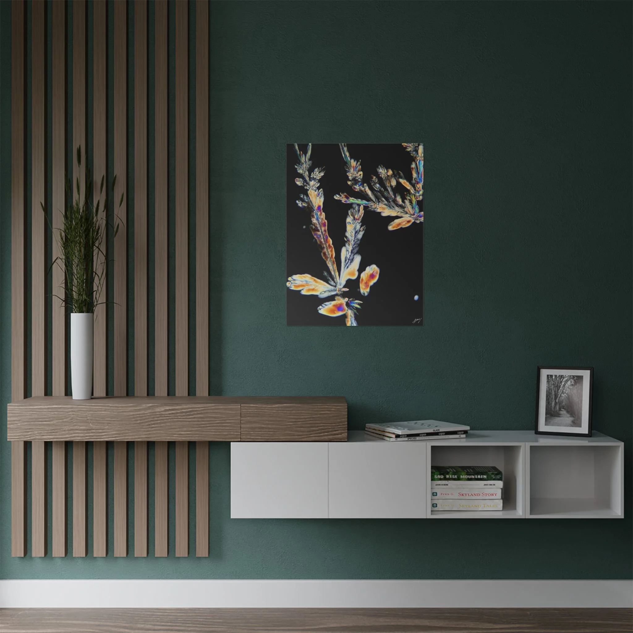 Poster en Satin : Cristaux de vin blanc