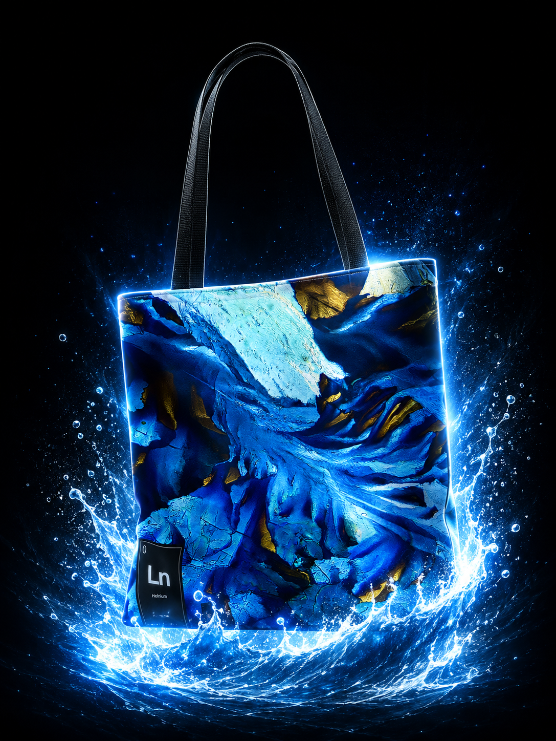 Frozen Waves Totebag | Trans-Stilbene (C₁₄H₁₂)