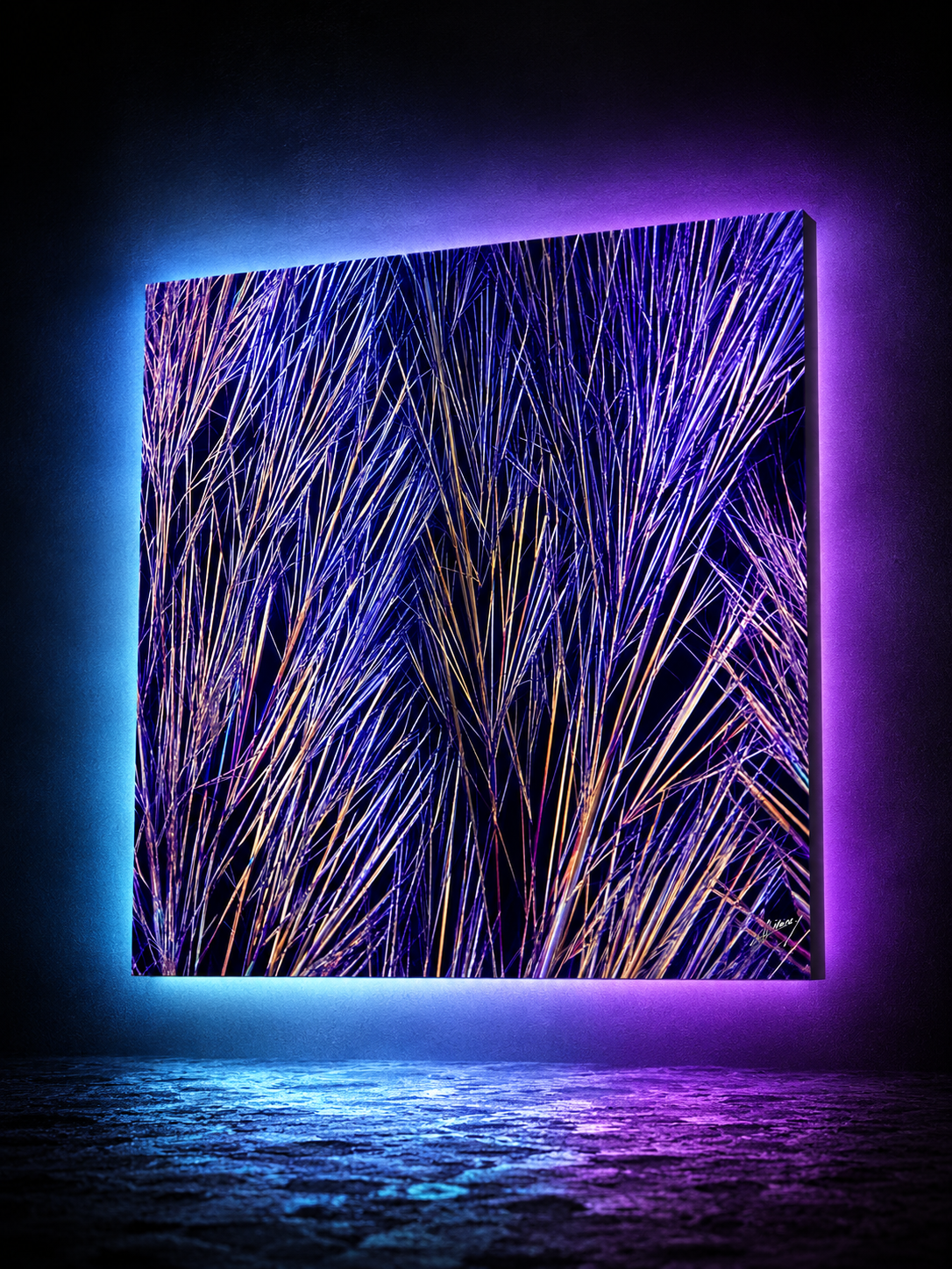 Caffeine Crystals | (C₈H₁₀N₄O₂) Aluminium Print