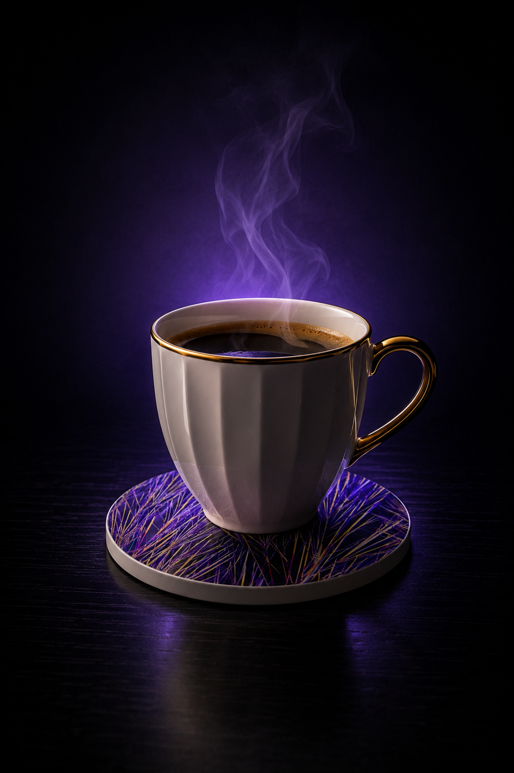 Ceramic Coaster: Caffeine Crystals