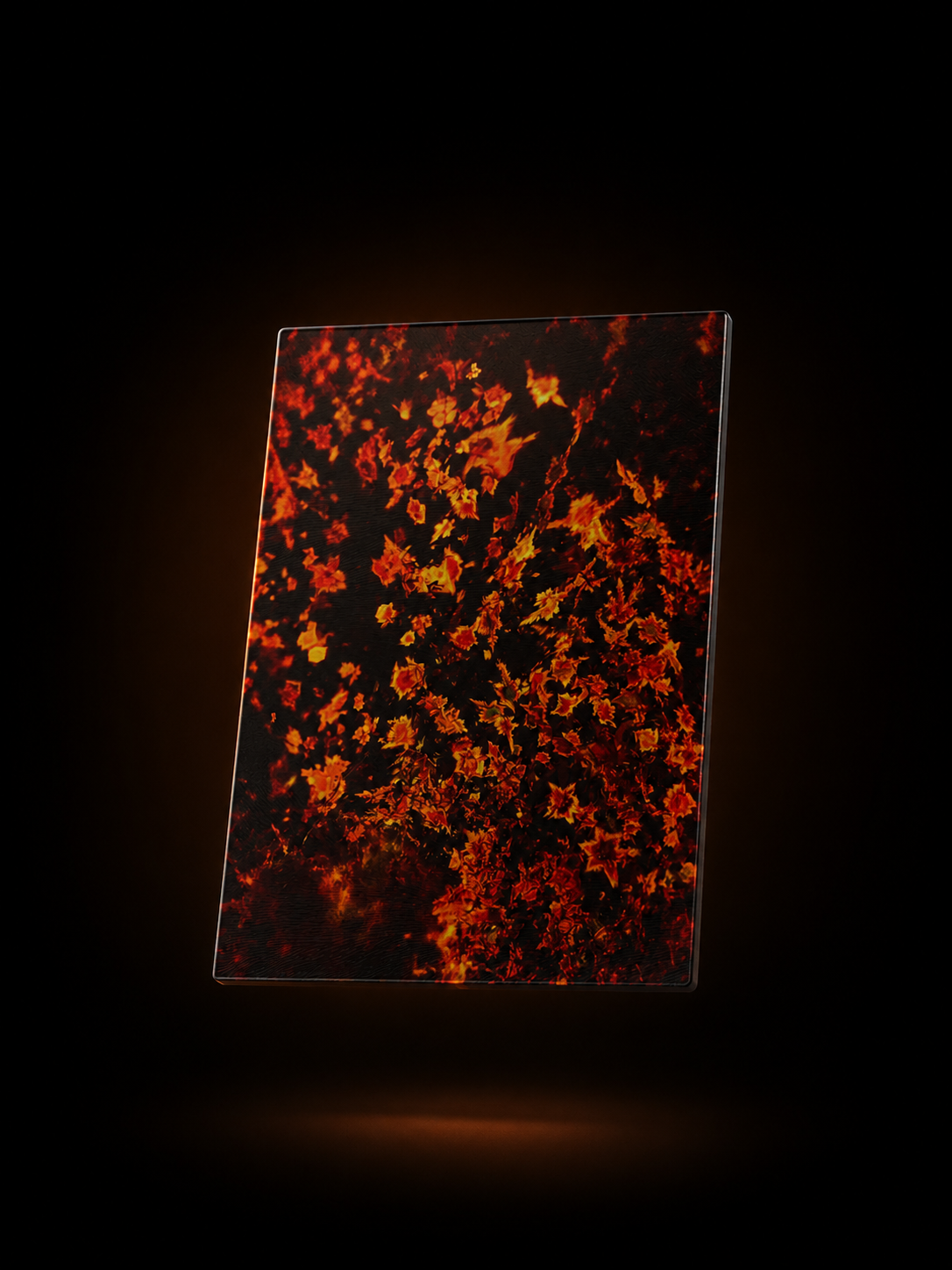 Helnium Glass Cutting Board: Microscopic β-Carotene Crystals