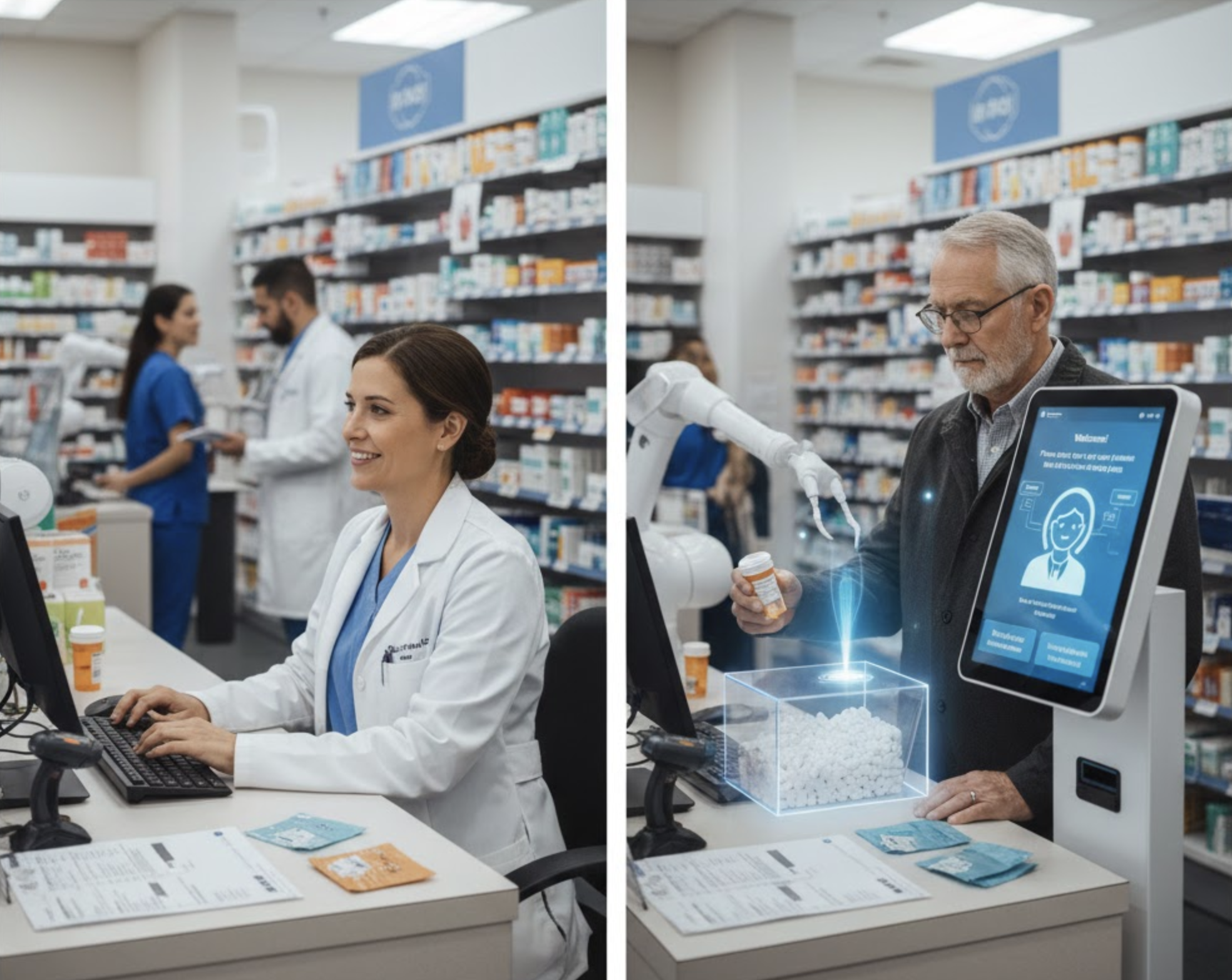 Pharmacist tech intake vs AI intake