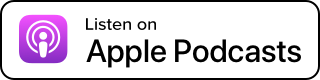 Podcast logo with purple background and white microphone icon