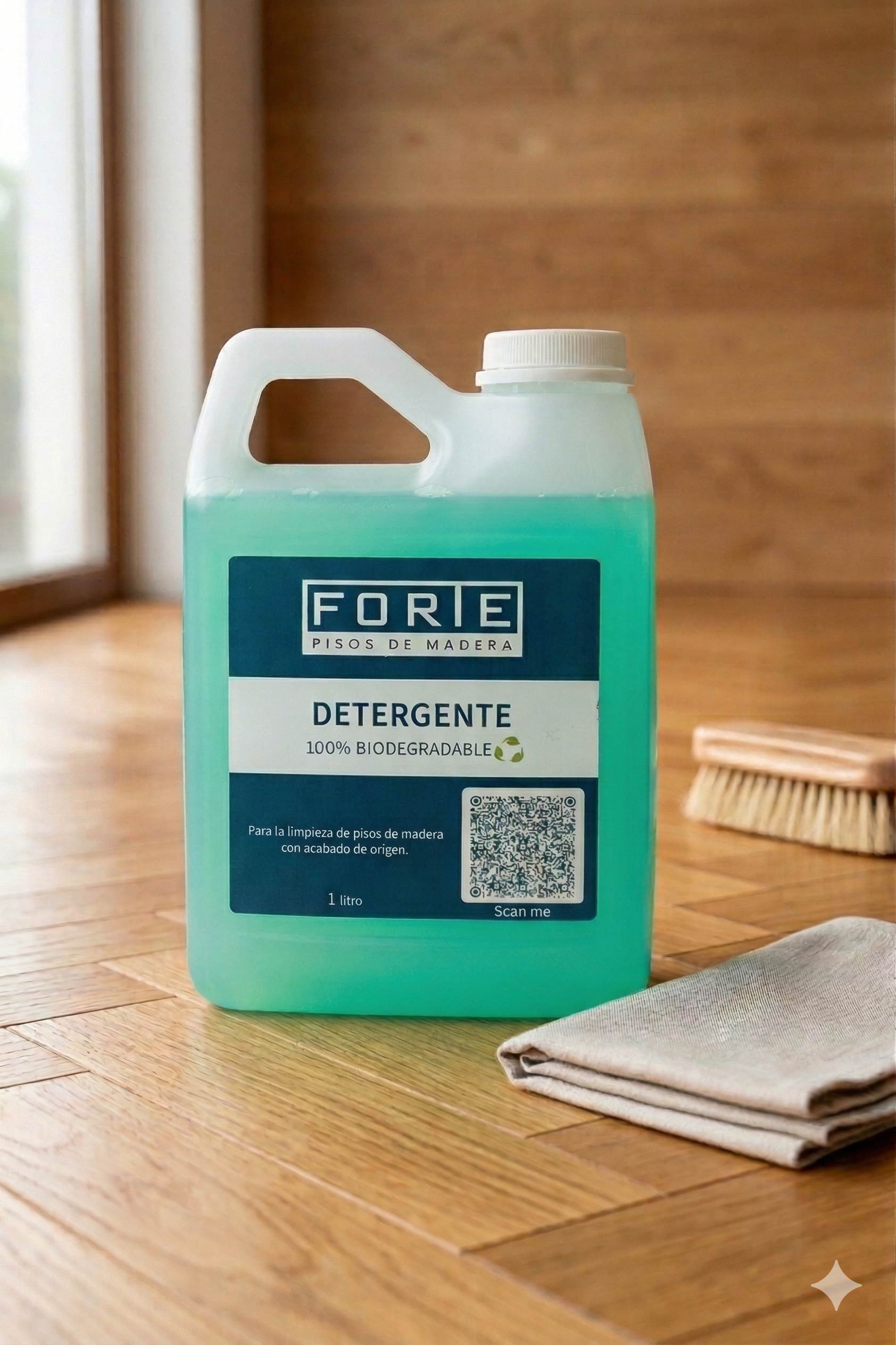 Forte detergente para piso de madera 1 L.