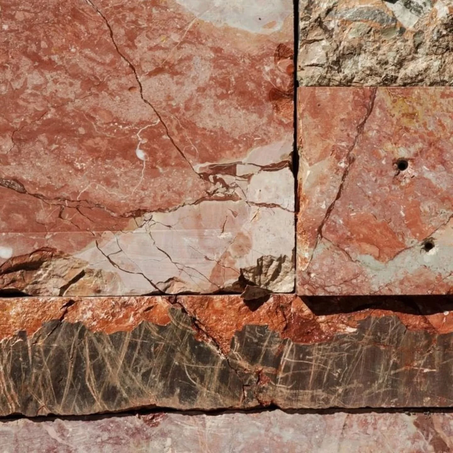 ** Crimson Earth: The Soul of Red Marble **

Veined with deep rusts, soft rose, and earthen reds, red marble mirrors the raw beauty of shifting landscapes&mdash;sunset cliffs, desert canyons, and mineral-rich soil. Its grounding presence evokes warmt