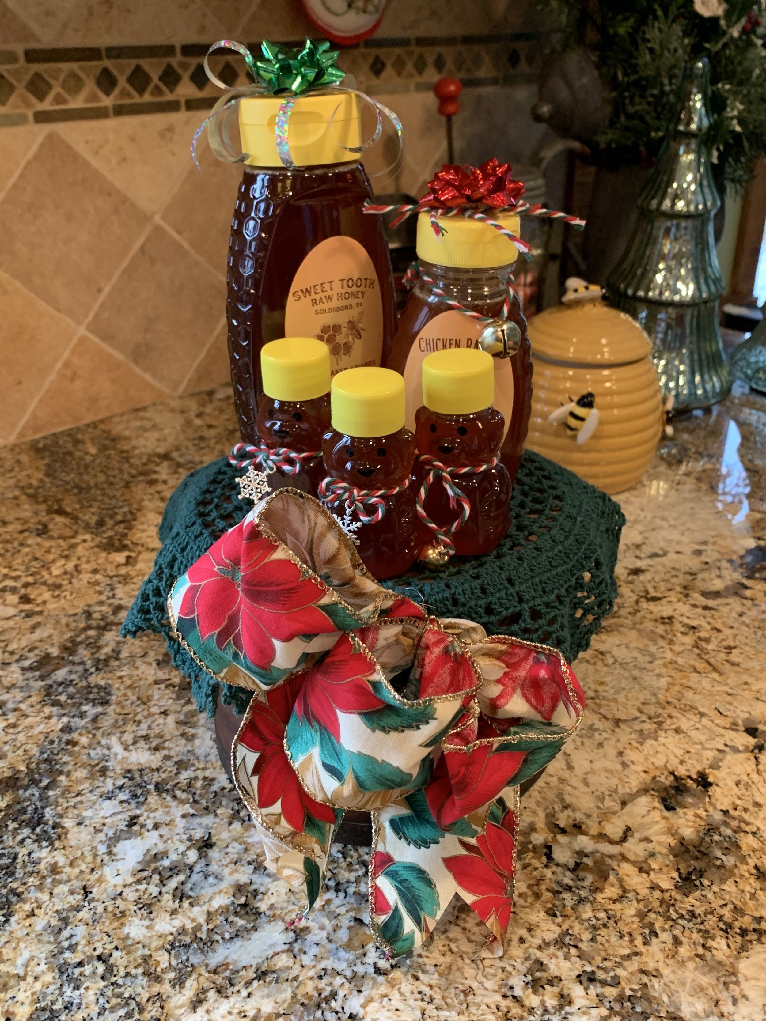 Festive Holiday Honey Jar