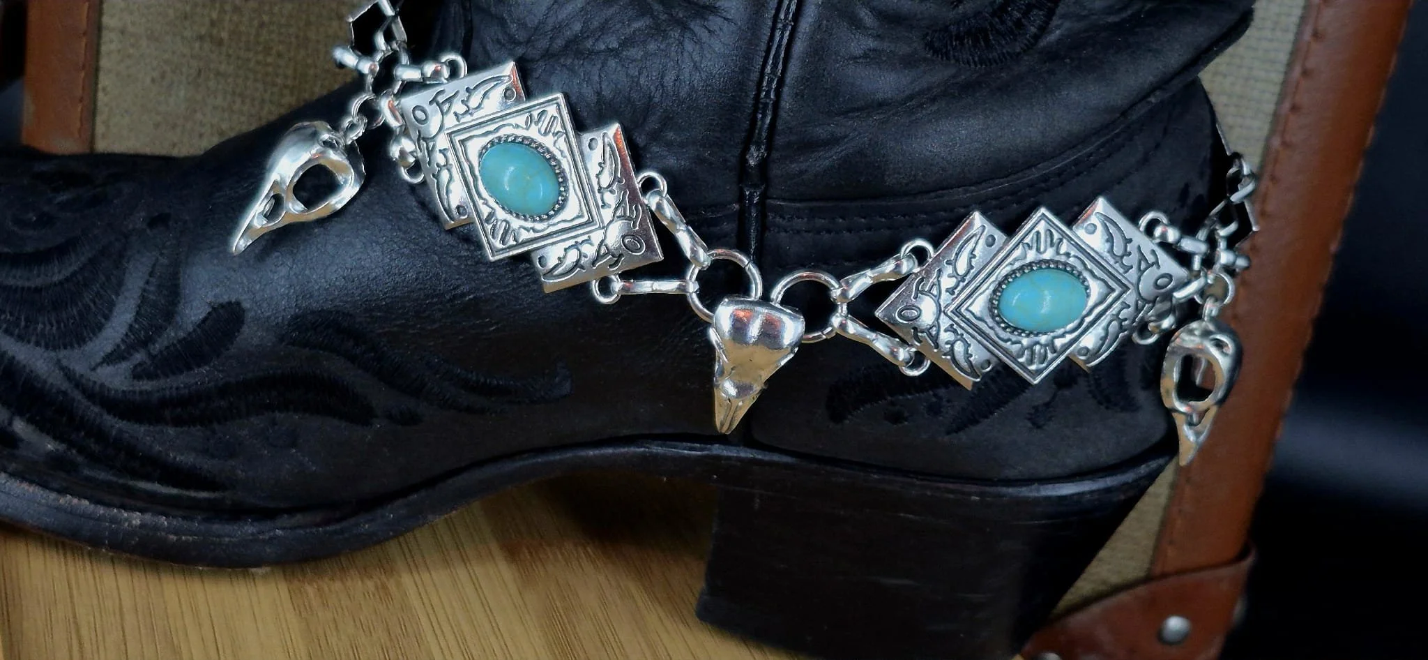 Octavie - Bijoux Bottes - Femme - Ovales Turquoises