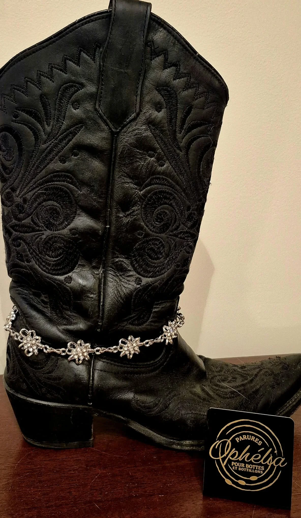 Victoria - Bijoux Bottes - Femme - argent-fleurs scintillantes