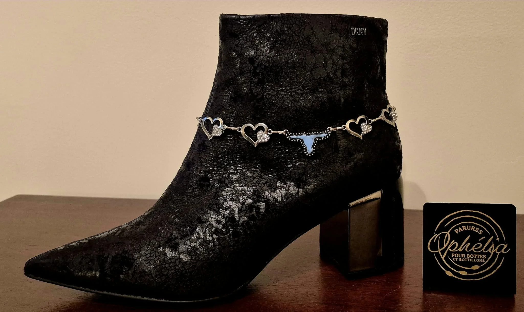 Victoria - Bijoux Bottes - Femme - scintillant-tête de vache bleu