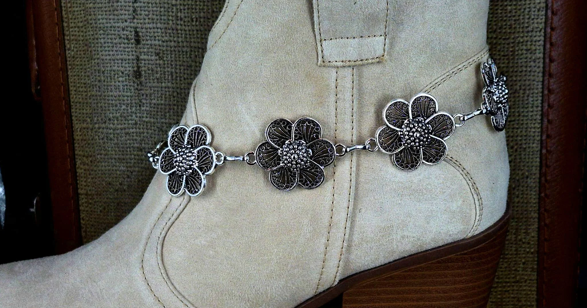 Sandrine - Bijoux Bottes - Femme - Coeur Rosette