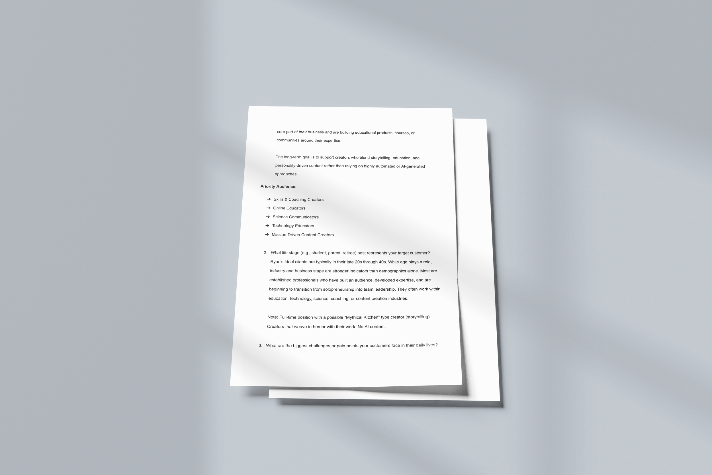 Discovery Call Notes Sample 2