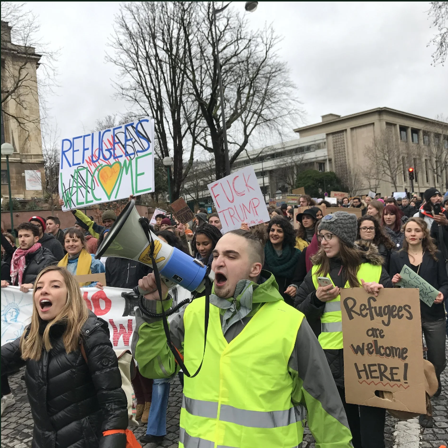 #NOBANNOWALL Protest of Trump