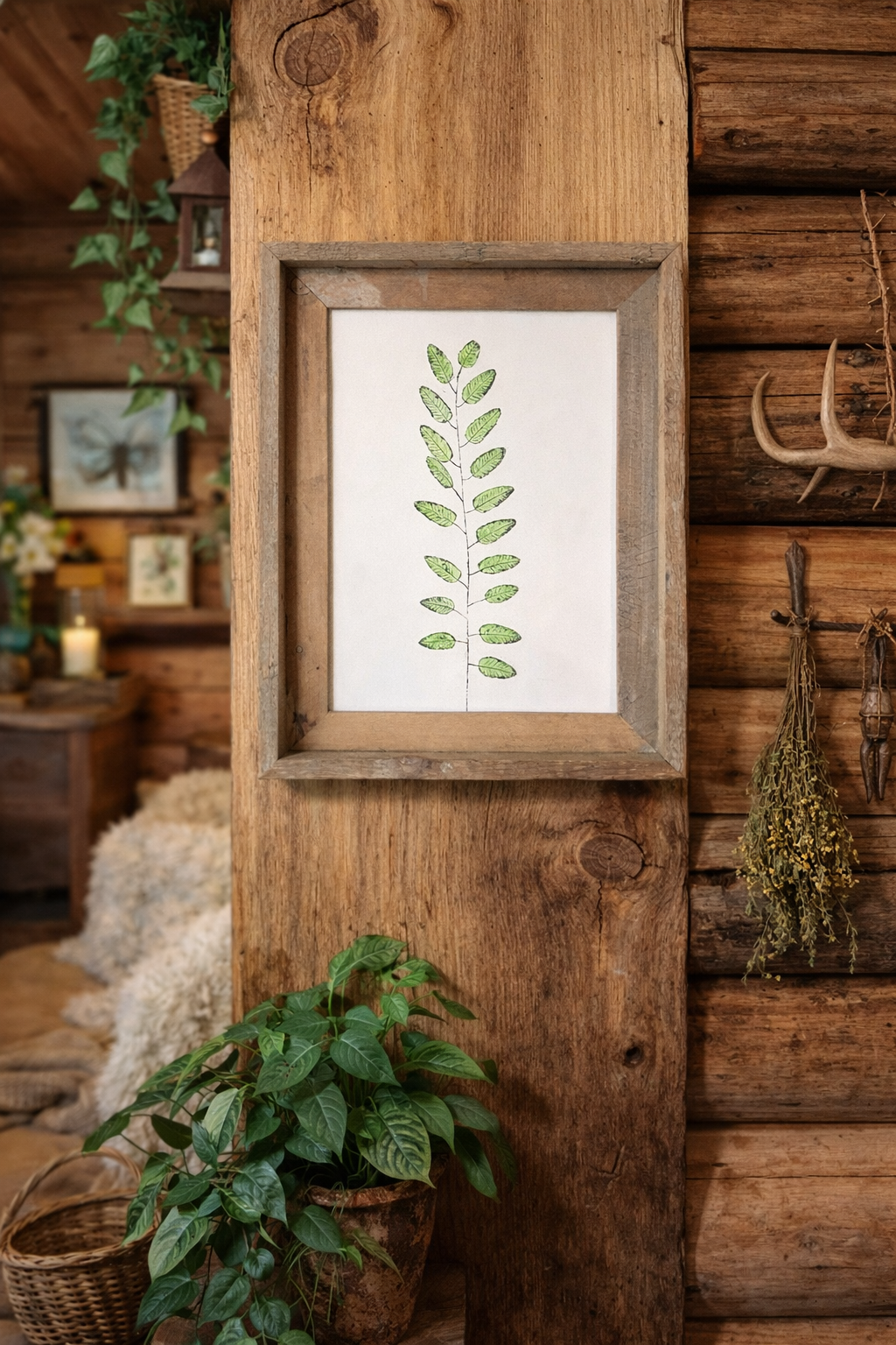 Botanical Locust Leaf Print