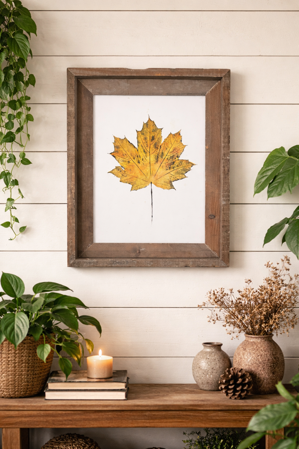 Botanical Autumn Maple Leaf Print