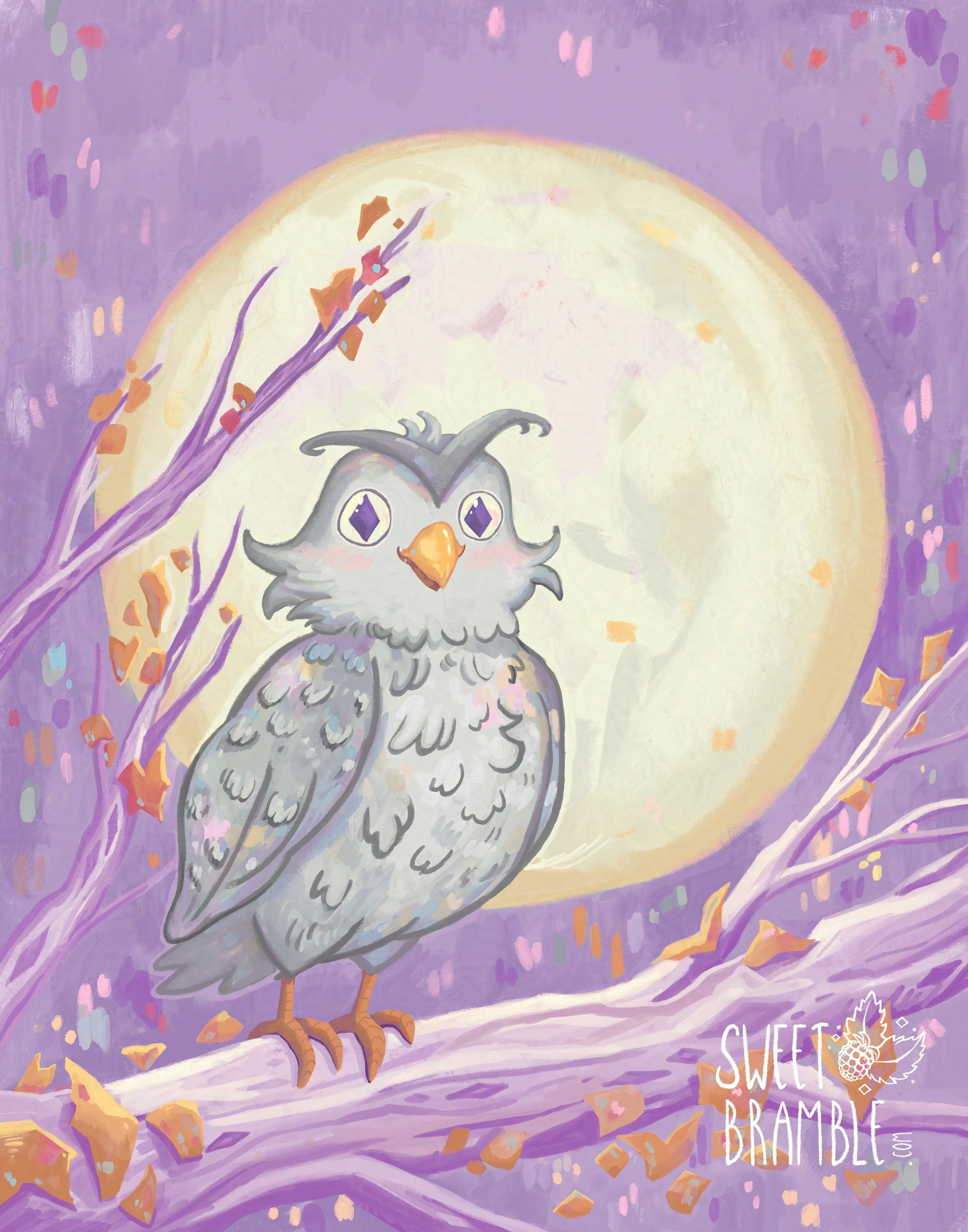 Owl & Moon
