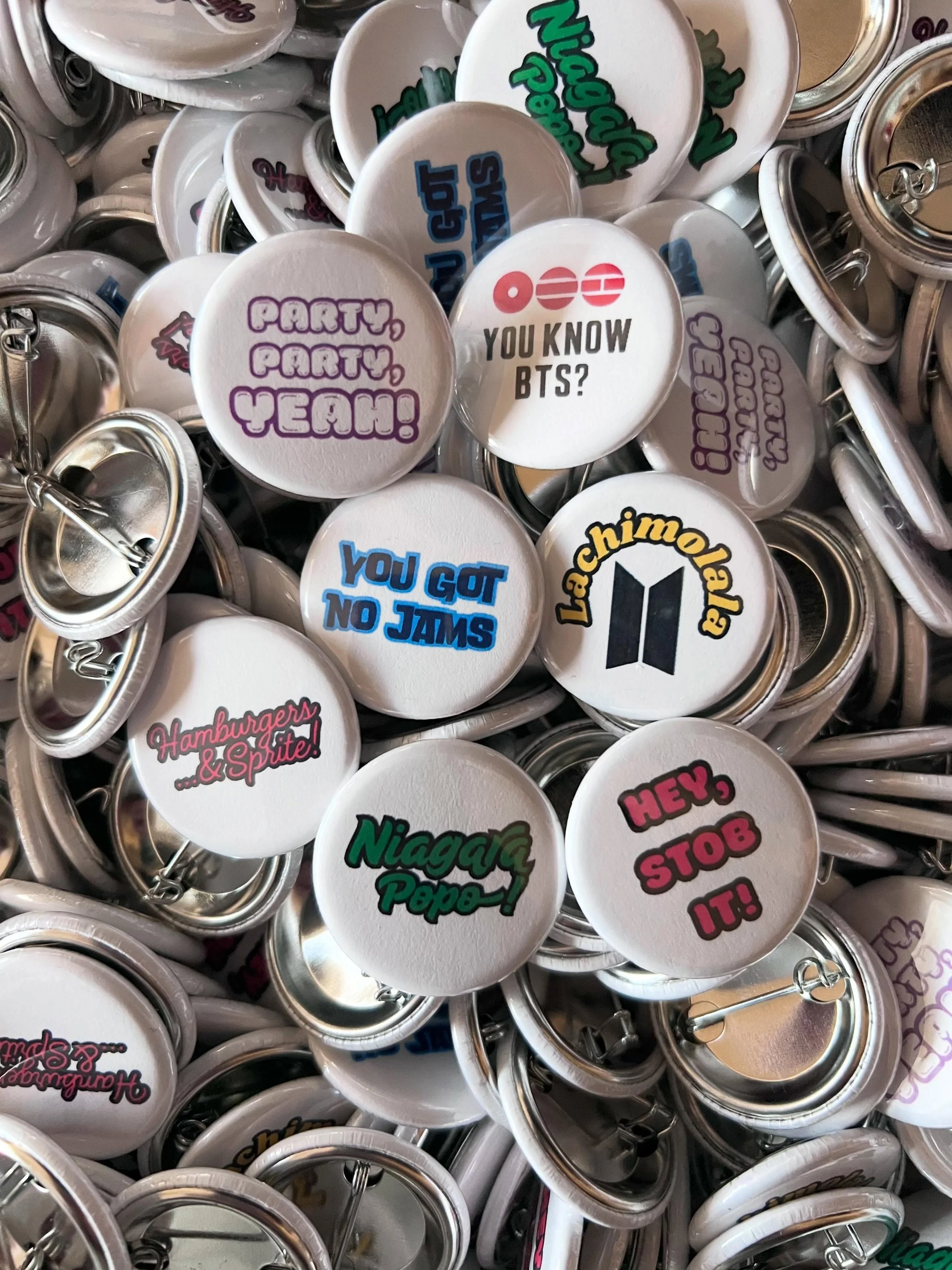 My largest custom button order so far! 350 BTS buttons all ready to go!