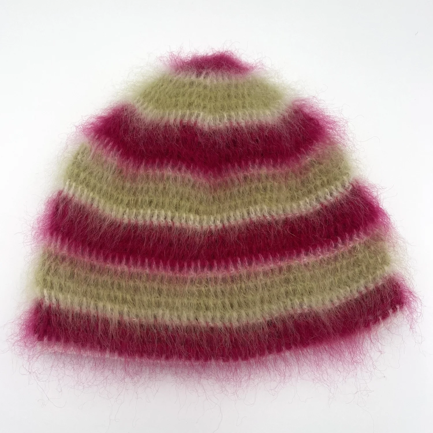 Sandro Paris Pink Hat Mohair Wool Polyamide Wool Beanie MSRP $120 Sandro Knitted Beanie - Blue - 41% Off | Editorialist main image 3