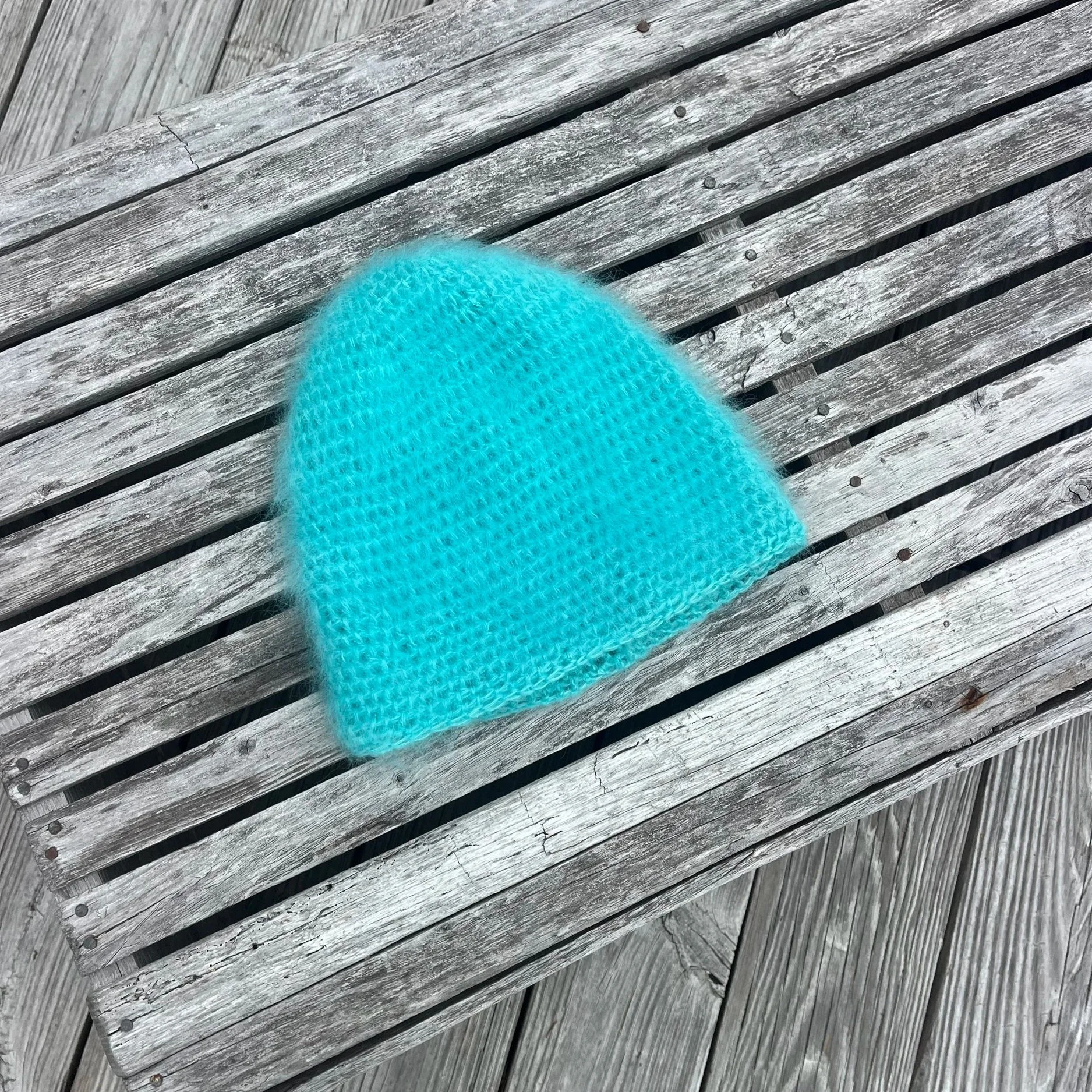 NEW brushed mohair hat, summer girl