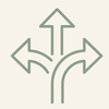 A graphic with arrows pointing in four directions: up, right, down, and left.
