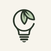 Lightbulb icon with a leaf inside, symbolizing eco-friendly ideas