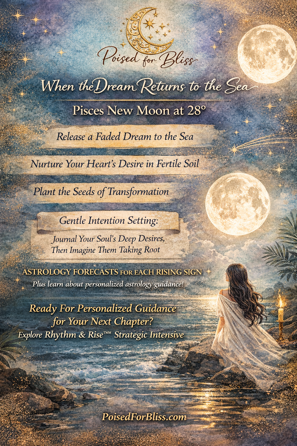 Pisces New Moon at 28° - When the Dream Returns to the Sea