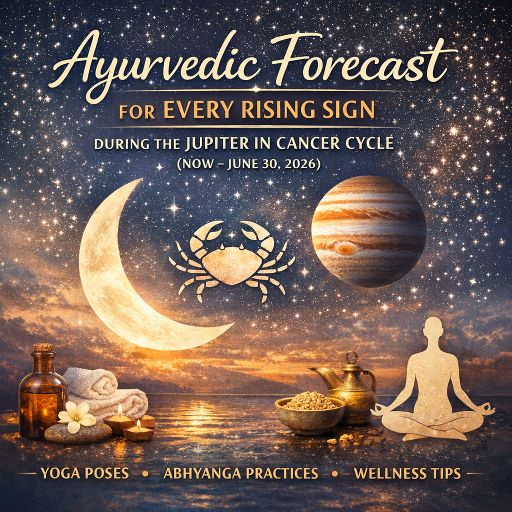 Ayurvedic Forecast for Every Rising Sign During the Jupiter in Cancer Cycle (Now–June 30, 2026)