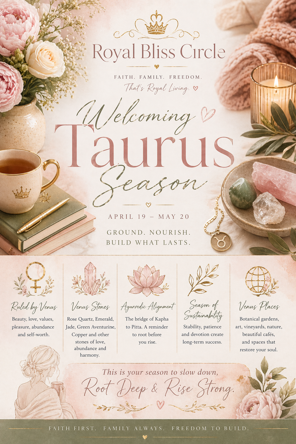 Welcoming Taurus Season -Reflection on Grounding, Beauty, and Building What Lasts 